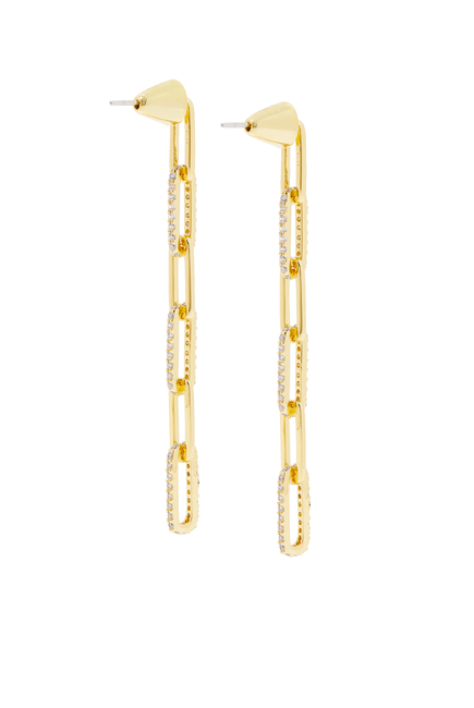 Micropave Chain Link Earrings